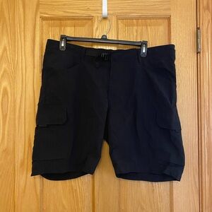 Lands' End Black Cargo Utility Shorts